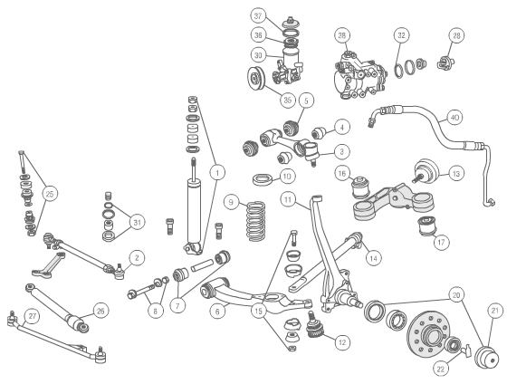 W210 схема передней подвески